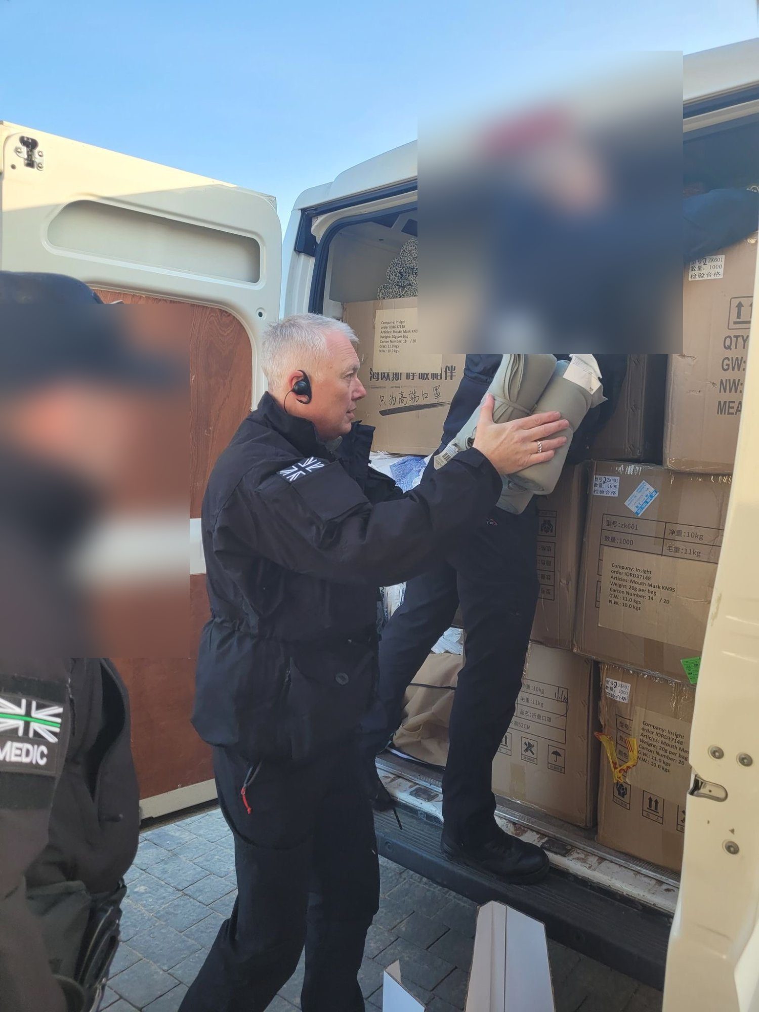 David Foster delivering humanitarian aid at Ukraine border, 2022